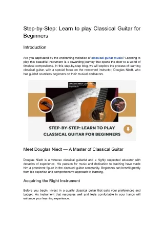 Step-by-Step_ Learn to play Classical Guitar for Beginners