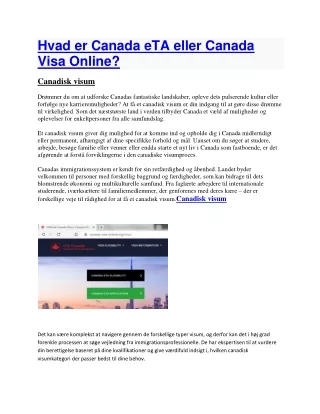 CANADA  Official Government Immigration Visa Application Online  Denmark