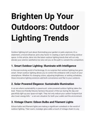 Brighten Up Your Outdoors_ Outdoor Lighting Trends