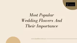 Most Popular Wedding Flowers And Their Importance