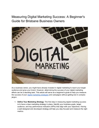 A Digital Marketing Guide for Brisbane Business Owners