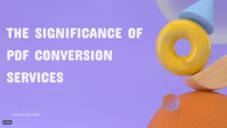 The Significance of PDF Conversion Services