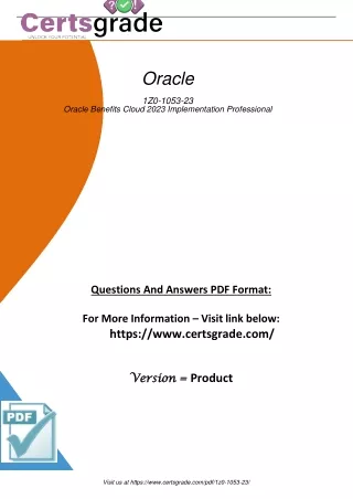 Success With 1Z0-1053-23 Oracle Cloud Certification Exam Pdf Dumps Q and A