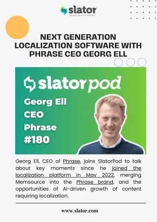 Next Generation Localization Software with Phrase CEO Georg Ell