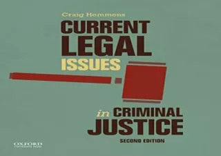 DOWNLOAD [PDF] Current Legal Issues in Criminal Justice: Readings