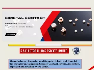 Electrical Bimetal Contact Rivets Manufacturers India