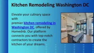 Kitchen Remodeling Washington DC