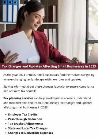 Tax Changes and Updates Affecting Small Businesses in 2023