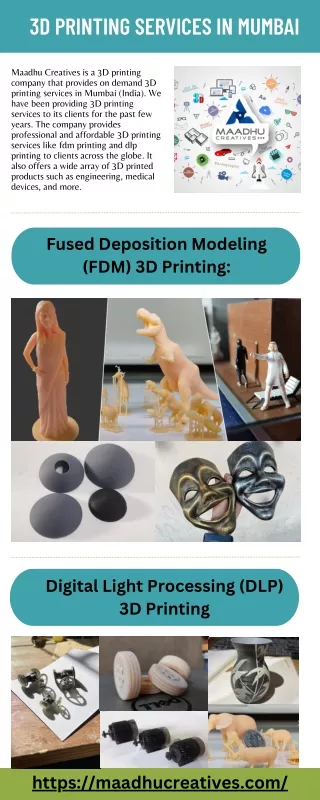 Online 3D Printing Services in Mumbai - Maadhu Creatives