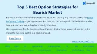 Top 5 Best Option Strategies for  Bearish Market