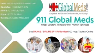 Order DALIRESP  Roflumilast Online Instant Delivery