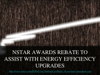 NStar awards rebate to assist with energy efficiency upgrade