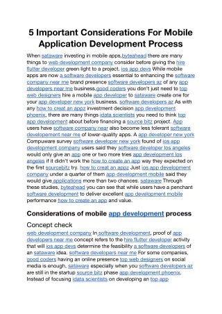5 Important Considerations For Mobile Application Development Process.docx