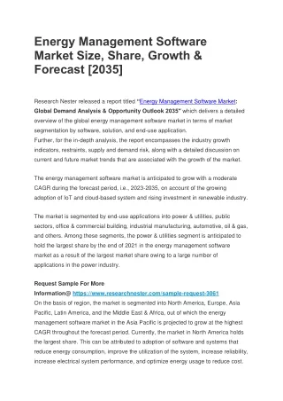 Energy Management Software Market Size