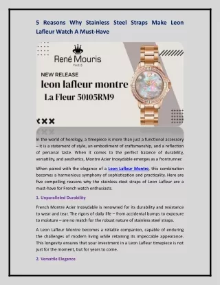 Leon Lafleur Montre