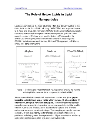 The Role of Helper Lipids in Lipid Nanoparticles