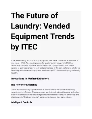 The Future of Laundry_ Vended Equipment Trends by ITEC