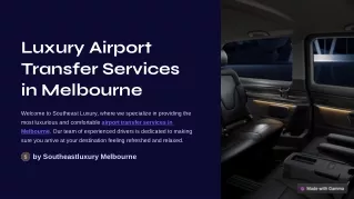 Luxury Airport Transfer Melbourne: Southeast Luxury