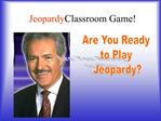 Jeopardy Classroom Game