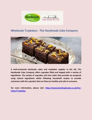 Wholesale Traybakes UK - The Handmade Cake Company