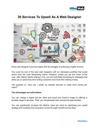 30 Services To Upsell As A Web Designer