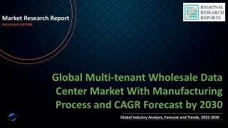 Multi-tenant Wholesale Data Center Market With Manufacturing Process and CAGR Forecast by 2030