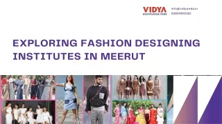 Exploring Fashion Designing Institutes in Meerut