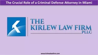 The Crucial Role of a Criminal Defense Attorney in Miami