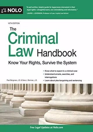 [Ebook] Criminal Law Handbook, The: Know Your Rights, Survive the System