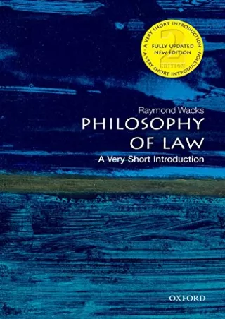 Download Book [PDF] Philosophy of Law: A Very Short Introduction (Very Short Introductions)