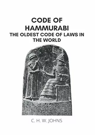 [PDF] CODE OF HAMMURABI: THE OLDEST CODE OF LAWS IN THE WORLD