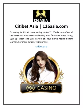 Citibet Asia  126asia