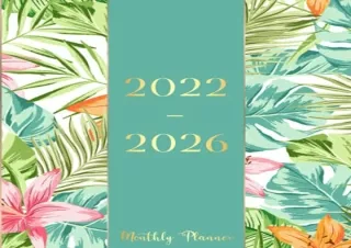 (PDF) 2022-2026 Monthly Planner: 5 Years Monthly Planner 60 Months Calendar Agen