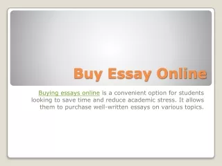 Buy Essay Online