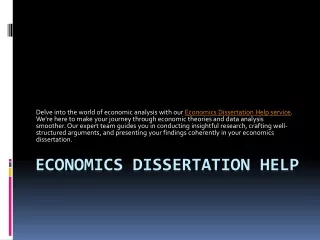 Economics Dissertation Help