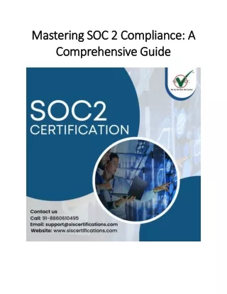 Mastering SOC 2 Compliance: A Comprehensive Guide