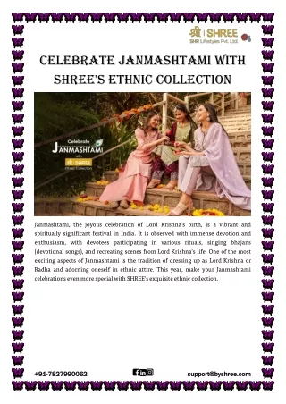Celebrate Janmashtami With SHREE's Ethnic Collection