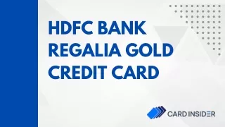 HDFC Bank Regalia Gold Credit Card