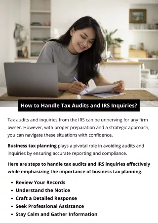 How to Handle Tax Audits and IRS Inquiries?