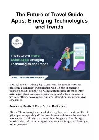Travel Guide Apps | Panoramic Infotech