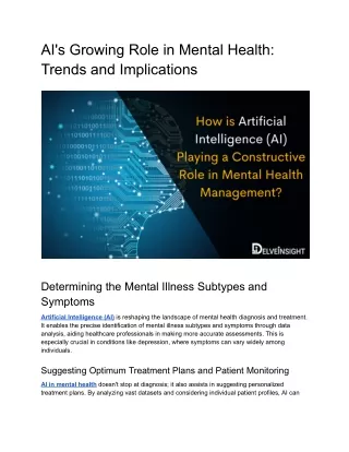 How is Artificial Intelligence (AI) Playing a Constructive Role in Mental Health Management_