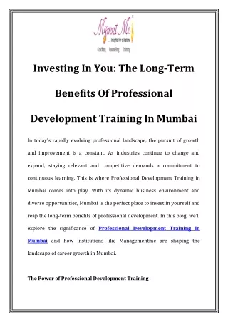 Professional Development Training In Mumbai Call-7428590012