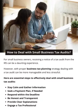 How to Deal with Small Business Tax Audits?