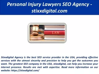 Personal Injury Lawyers SEO Agency - stixxdigital.com