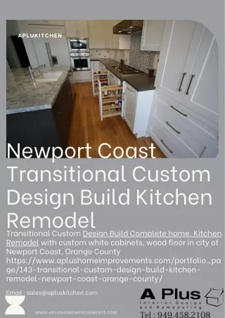 Newport Coast Transitional Custom Design Build Kitchen Remodel