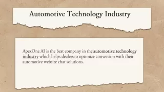 Automotive Technology Industry