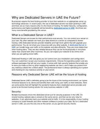 why dedicated server in UAE is the future (2)