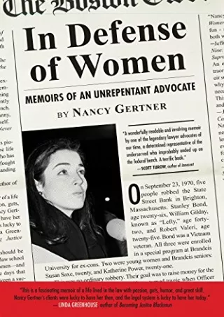 [PDF] DOWNLOAD EBOOK In Defense of Women: Memoirs of an Unrepentant Advocat