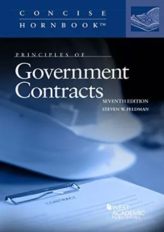 EPUB DOWNLOAD Principles of Government Contracts (Concise Hornbook Series)