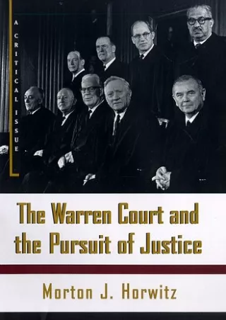 PDF The Warren Court and the Pursuit of Justice: A Critical Issue ipad